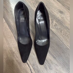 Stuart Weitzman black suede heels
